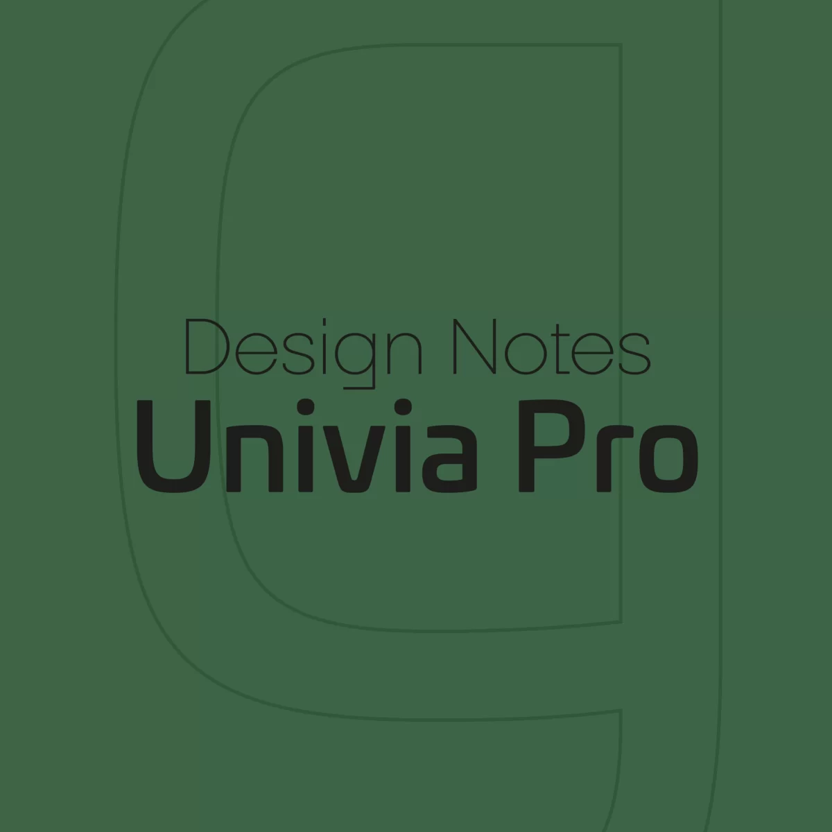 Univia Pro design notes